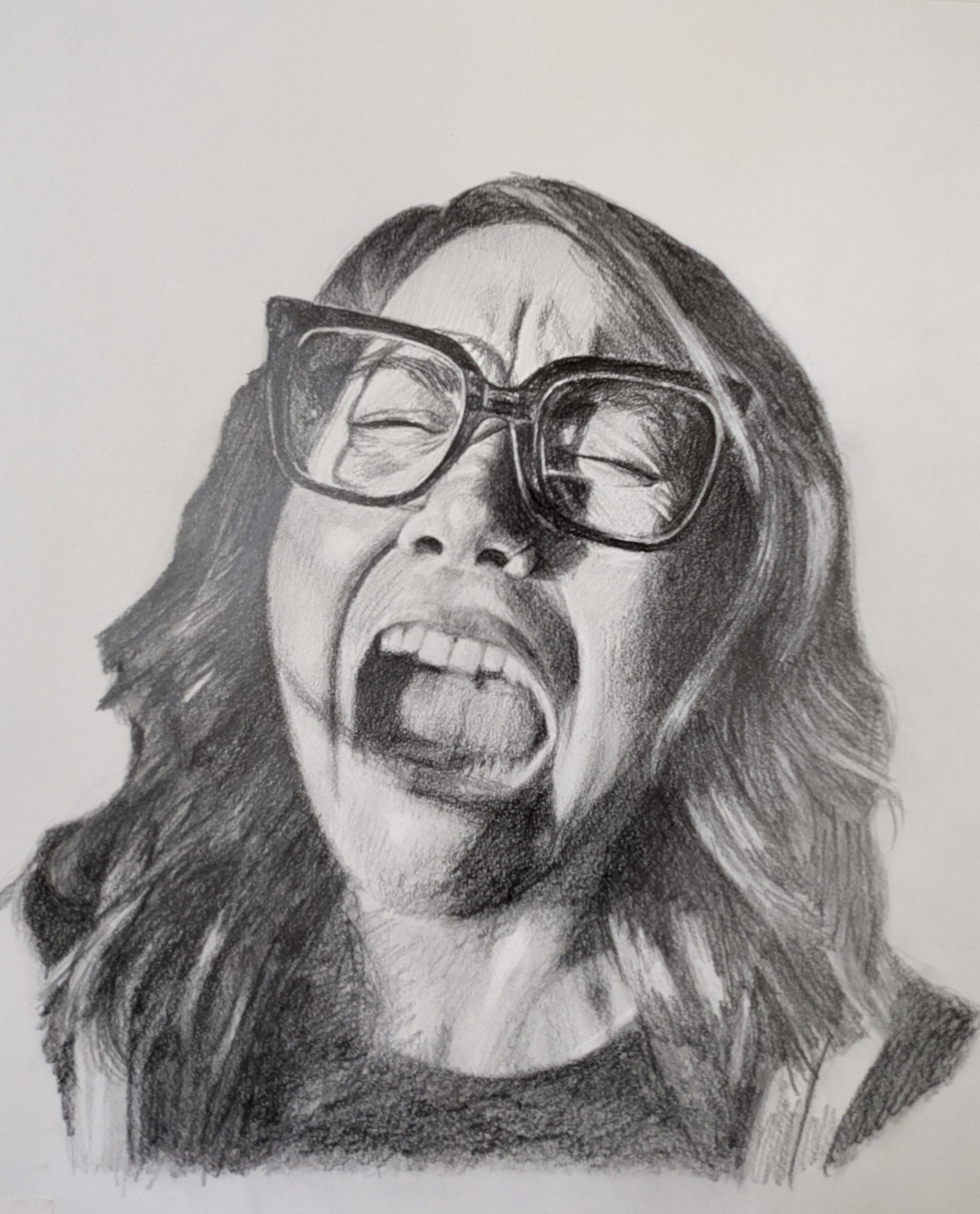 Pencil portrait drawing of Lo