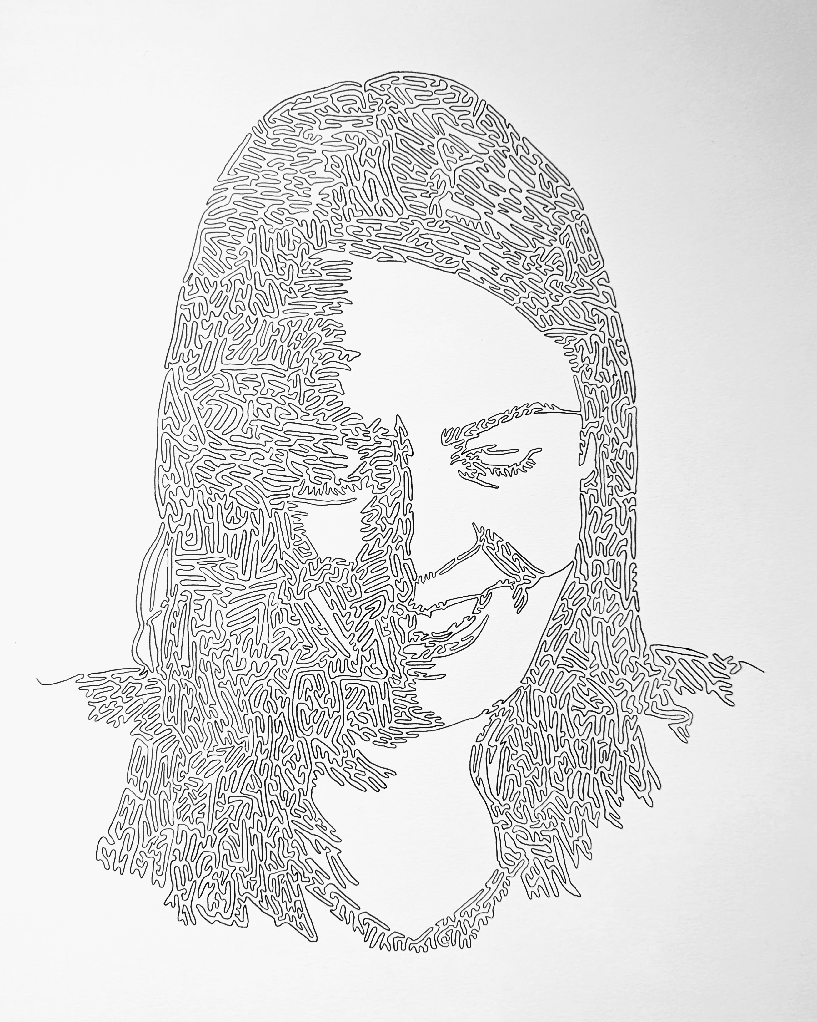 Line drawing of Jenn