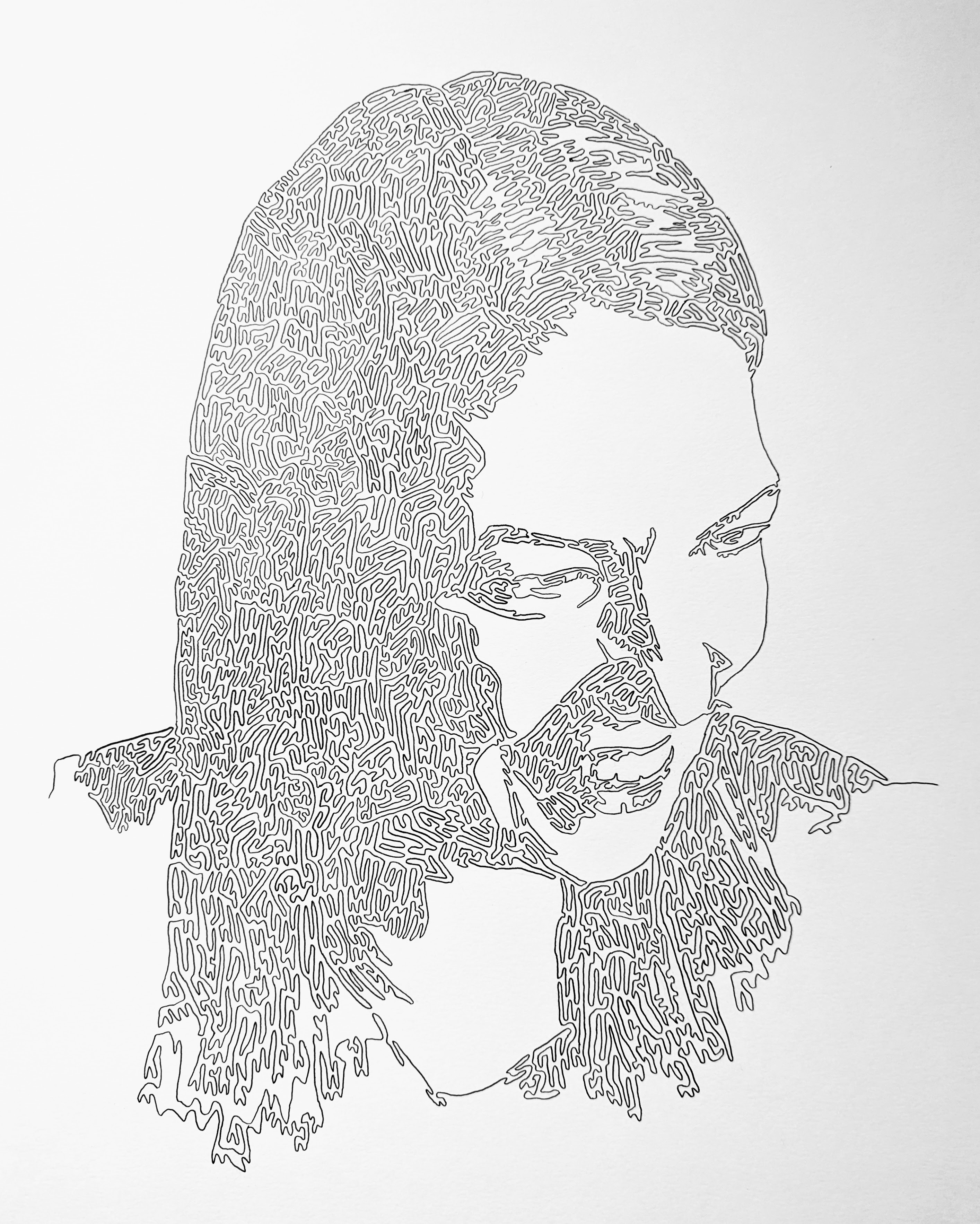 Line drawing of Jenn
