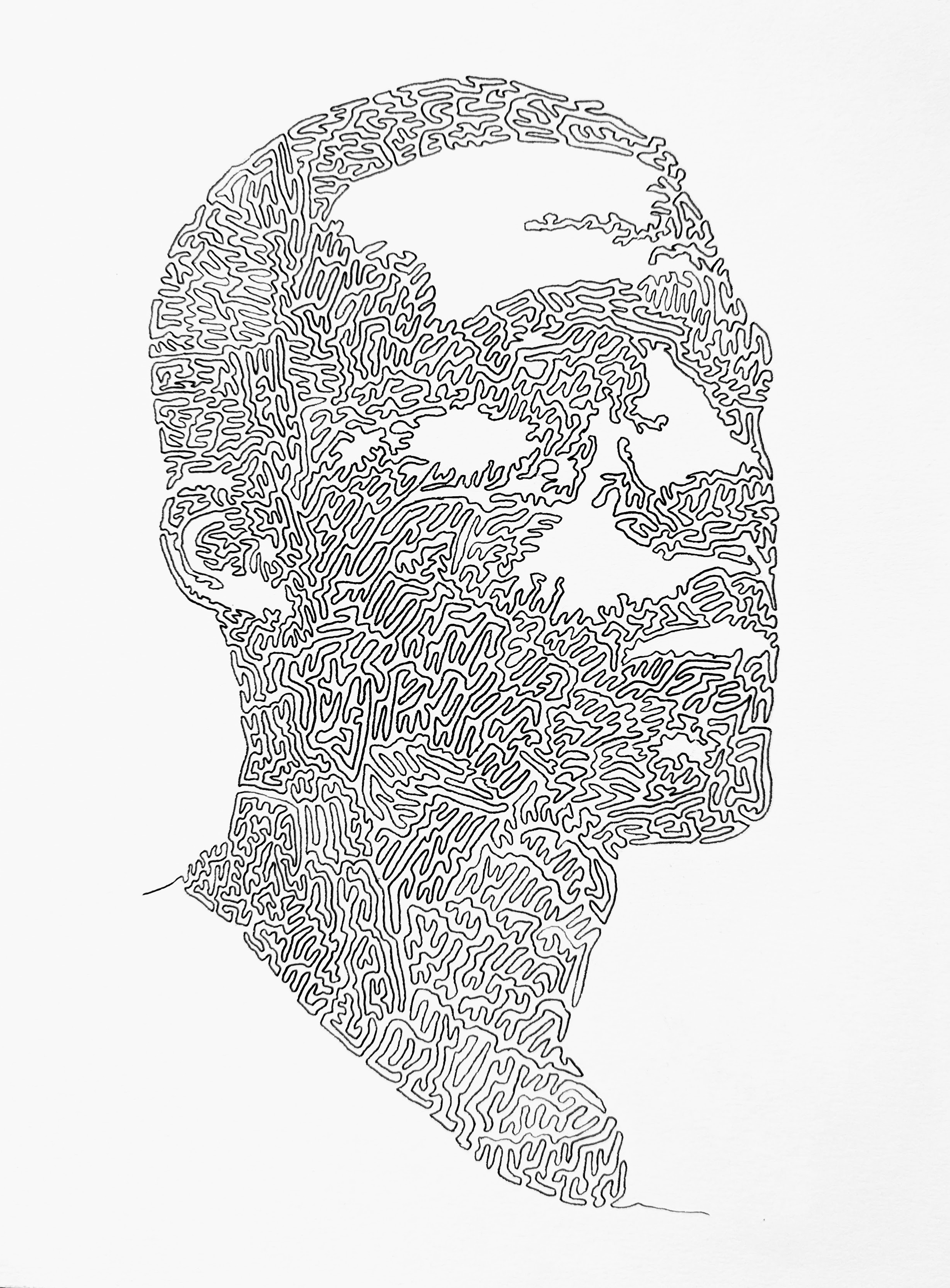 Line drawing of model