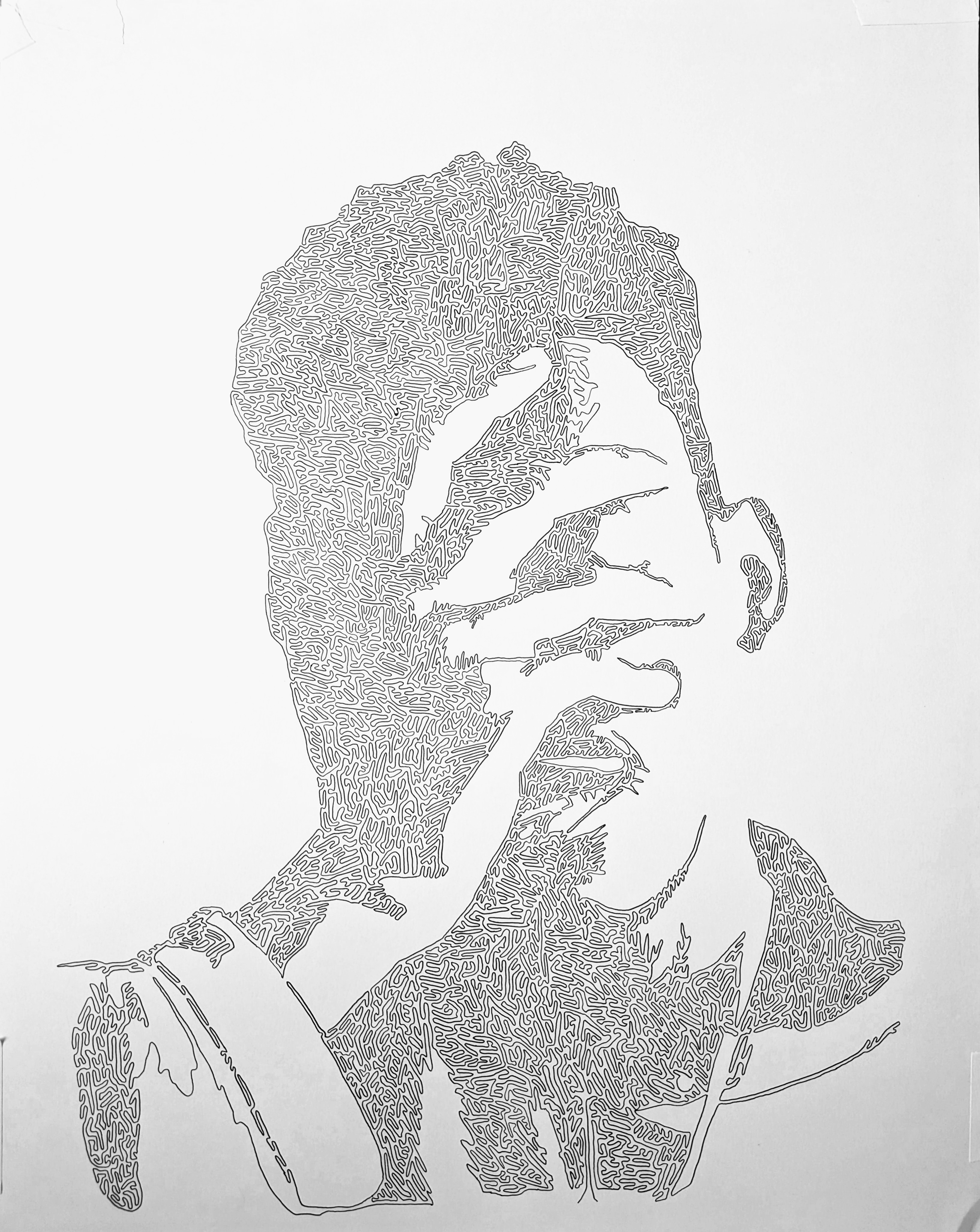 Line drawing of model